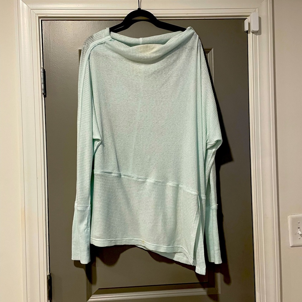Asymmetrical light seafoam green free people size medium top